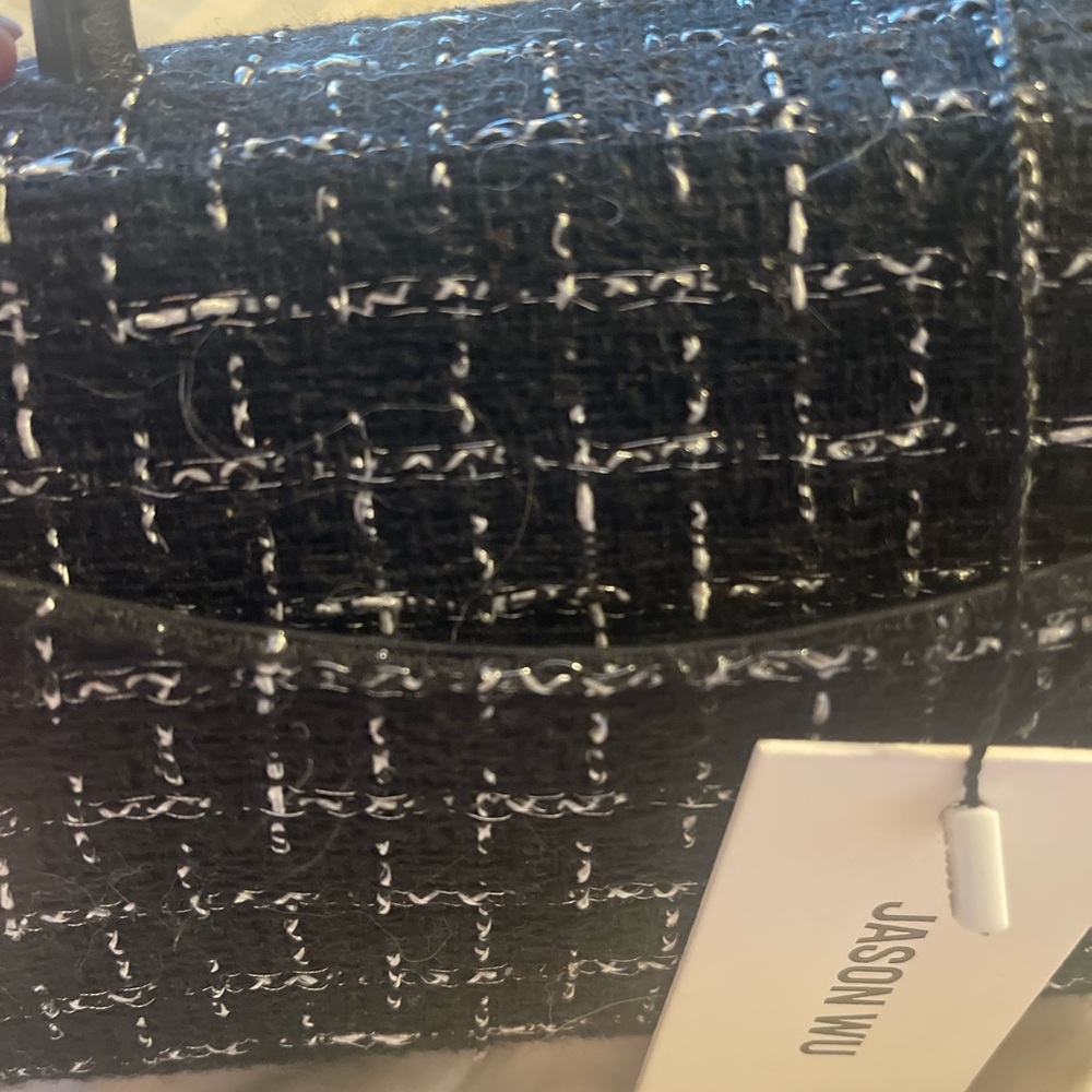Jason Wu Mini Black Tweed Crossbody Top Handle Bag Brand New - Picture 6 of 10